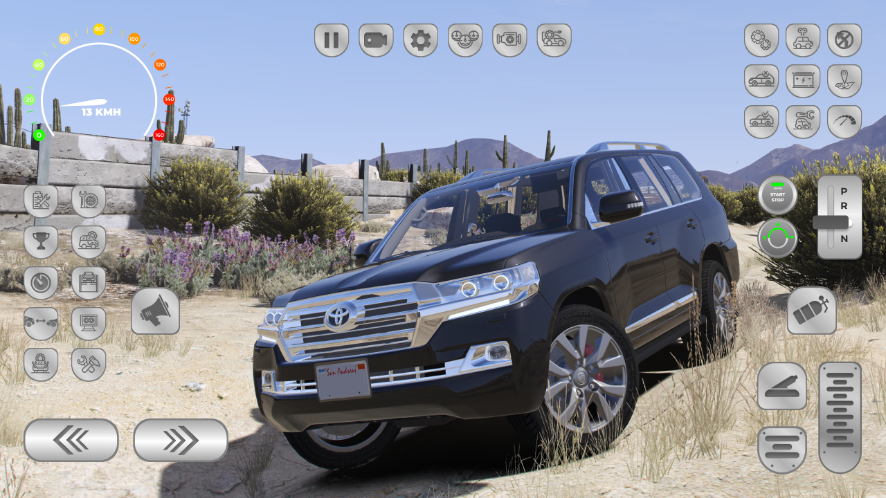 Captura de Tela do Jogo Luxury Land Cruiser Sand Drive