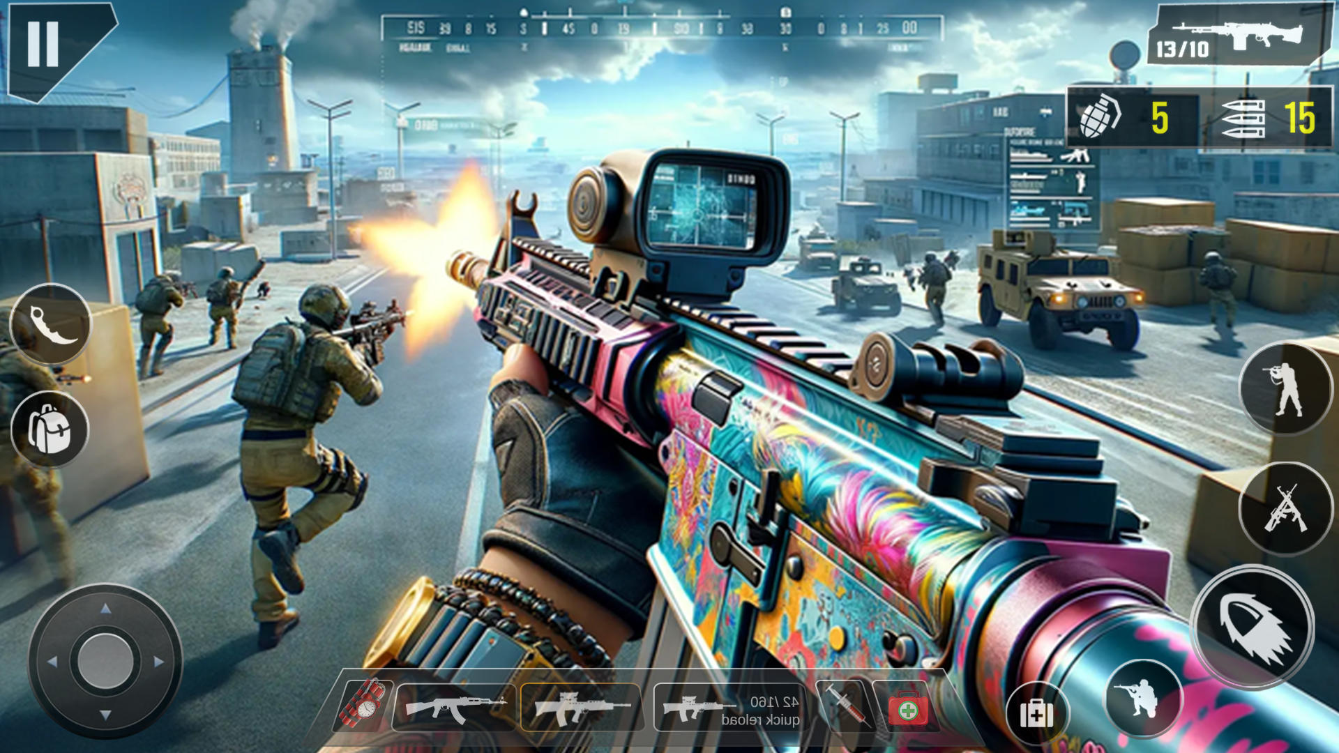 Cuplikan Layar Game Fps Gun Games Offline 3d