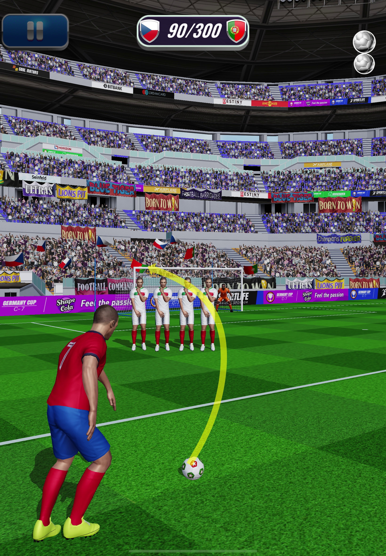 Euro Penalty Flick Soccer ภาพหน้าจอเกม