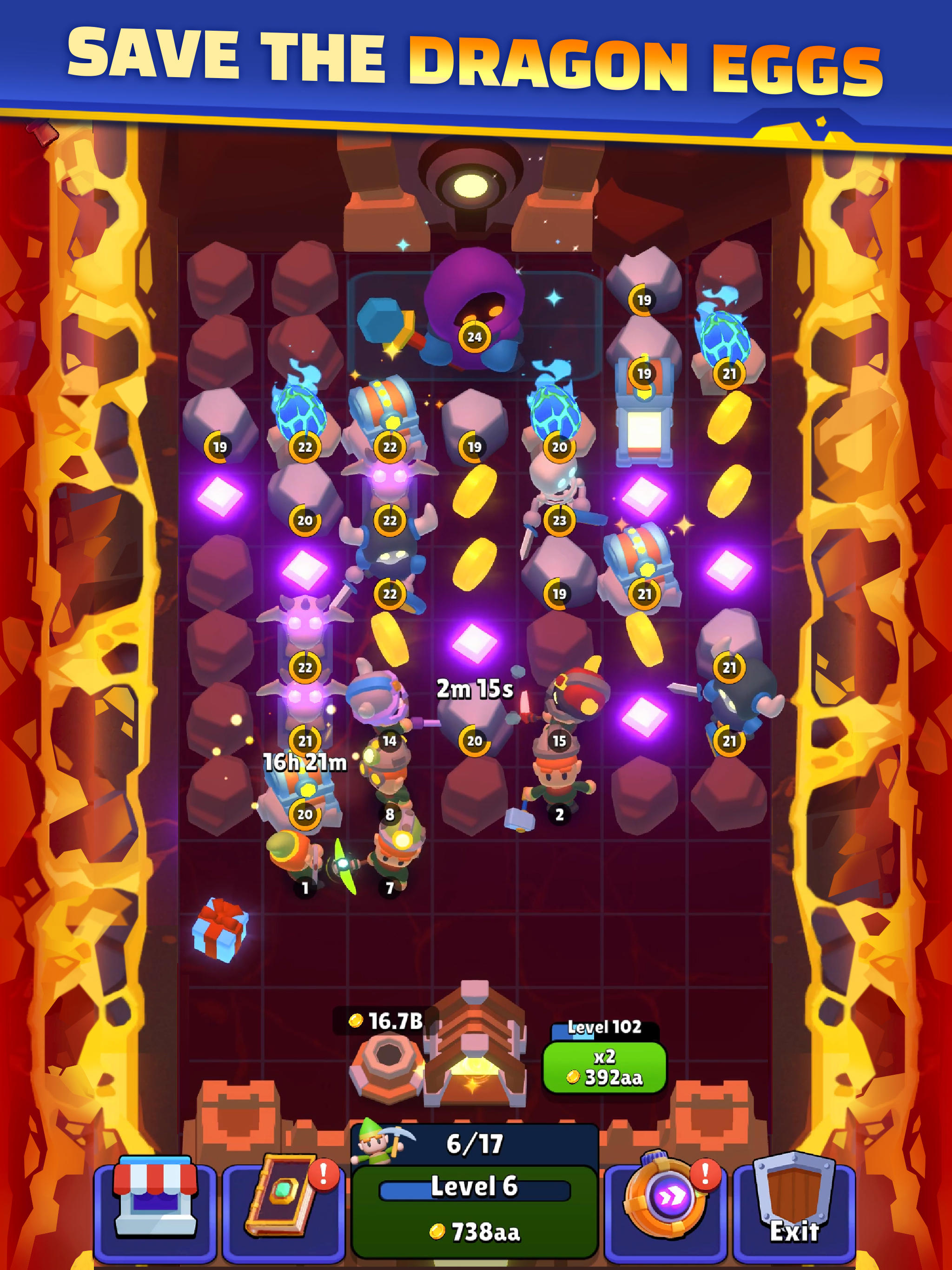 Gold and Heroes - Idle Dig Game Screenshot