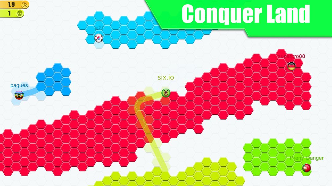Six.io Land Snake screenshot game