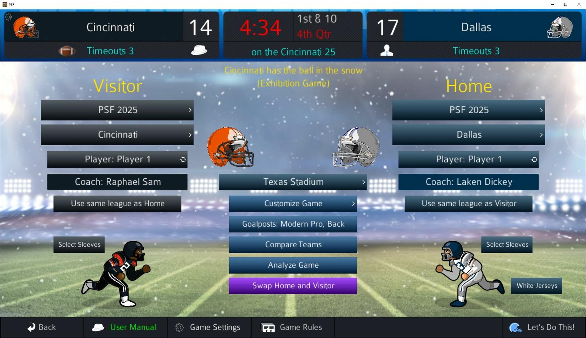 Pro Strategy Football 2025 Game Screenshot