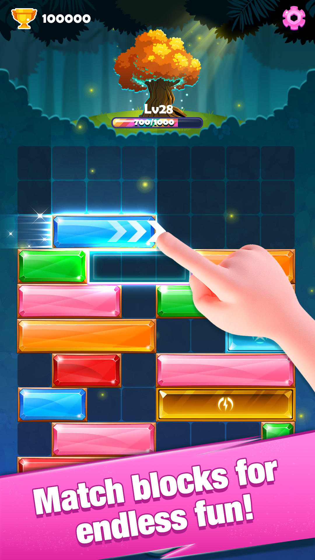 Gemstone Tetra Game Screenshot