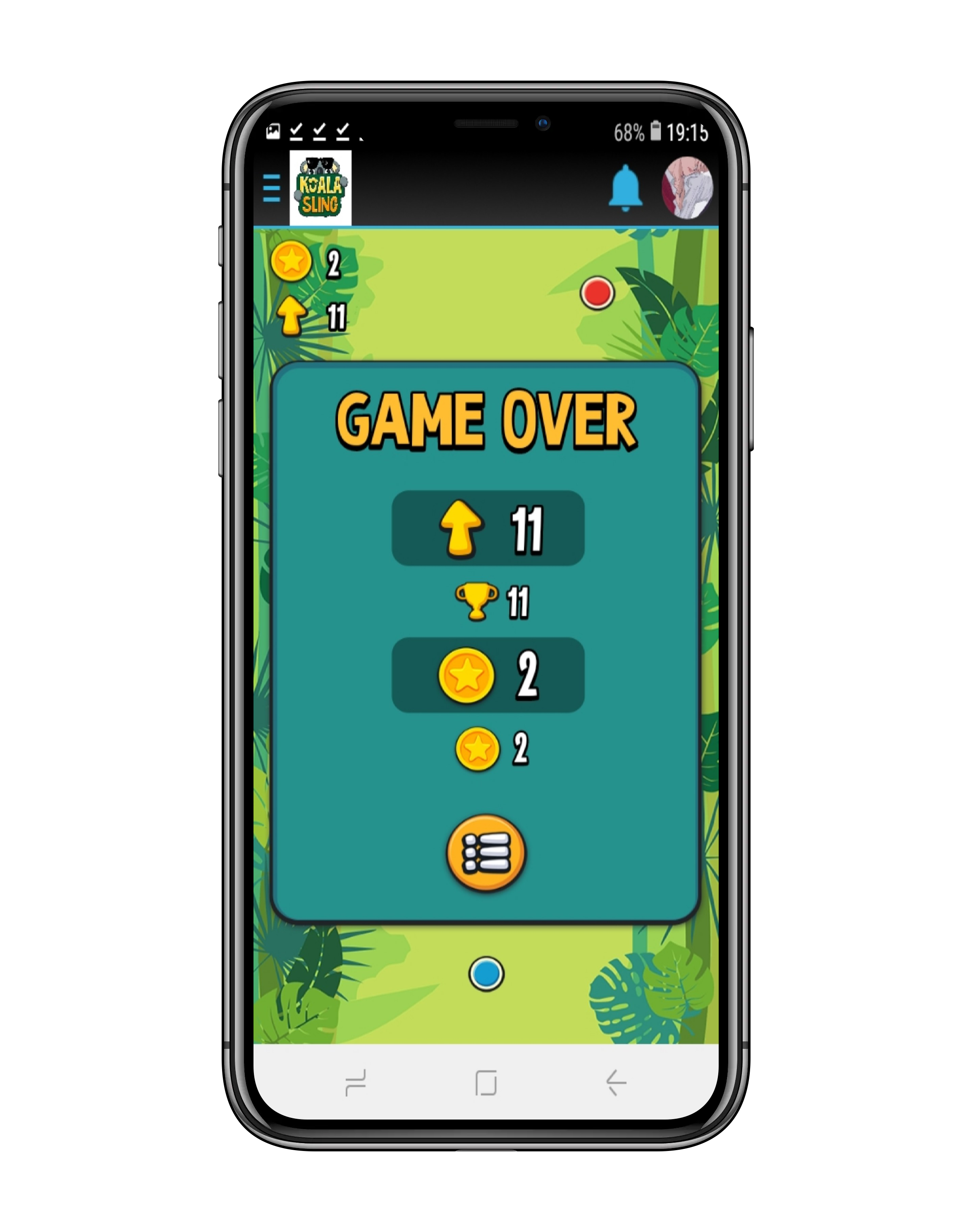 Koala sling: Adventure Game Screenshot