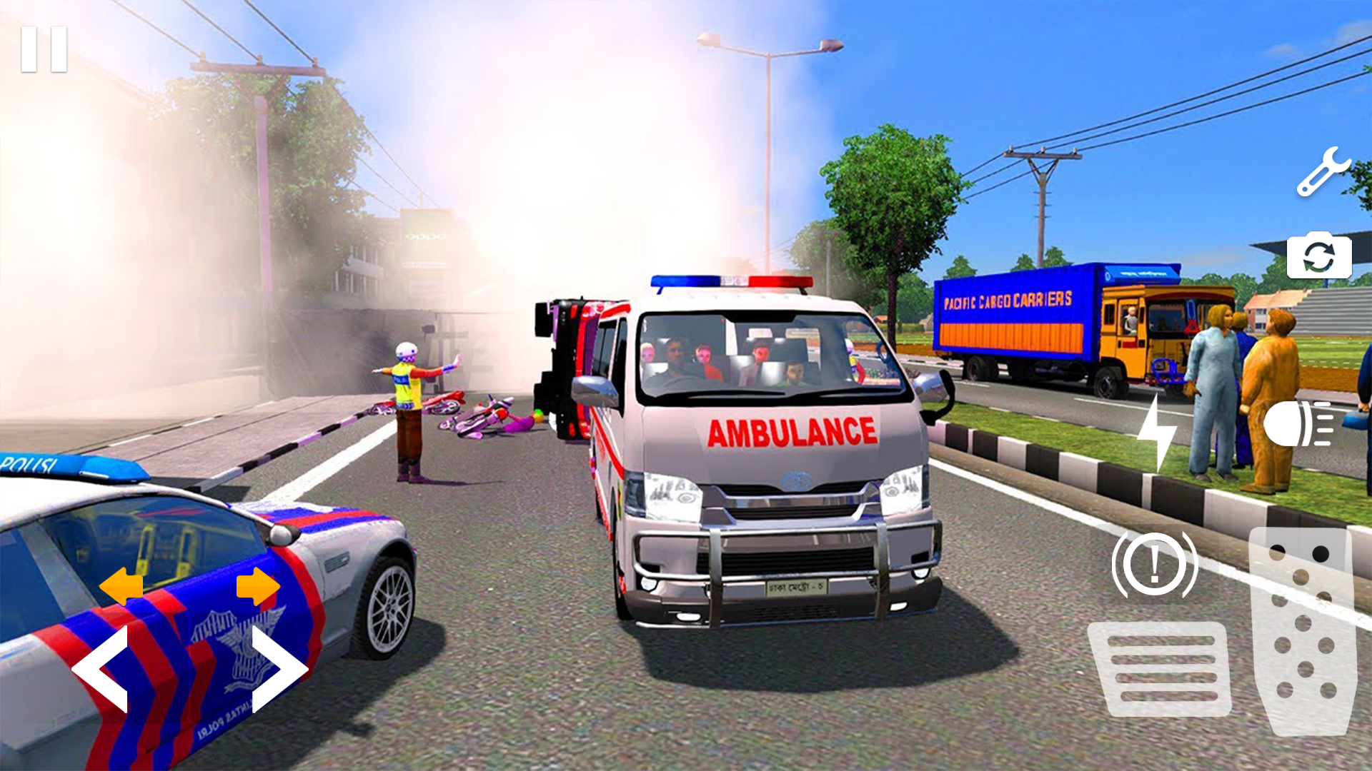 Police Car Ambulance Firetruck Game Screenshot