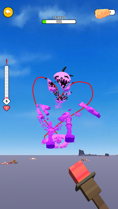 Magical Cut -Voxel Destruction Game Screenshot