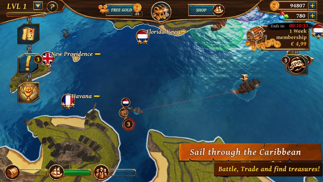 Ships of Battle Age of Pirates ภาพหน้าจอเกม