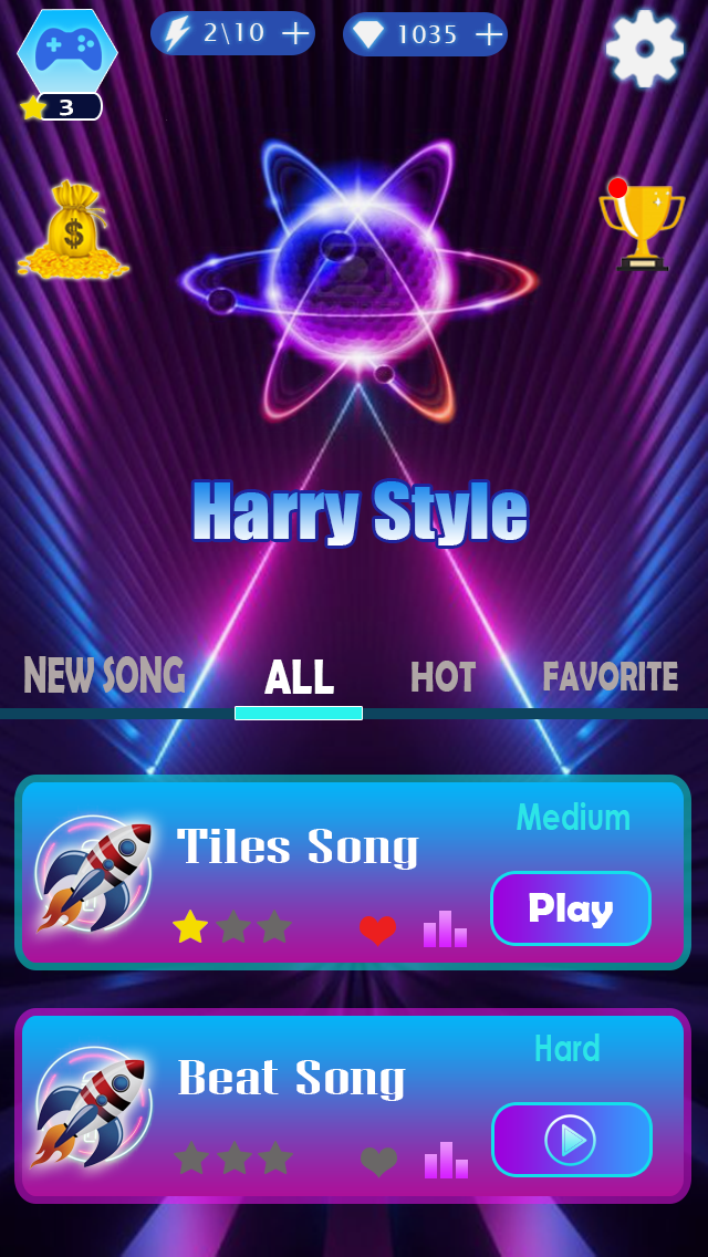 Harry Style Tiles Hop Game Screenshot