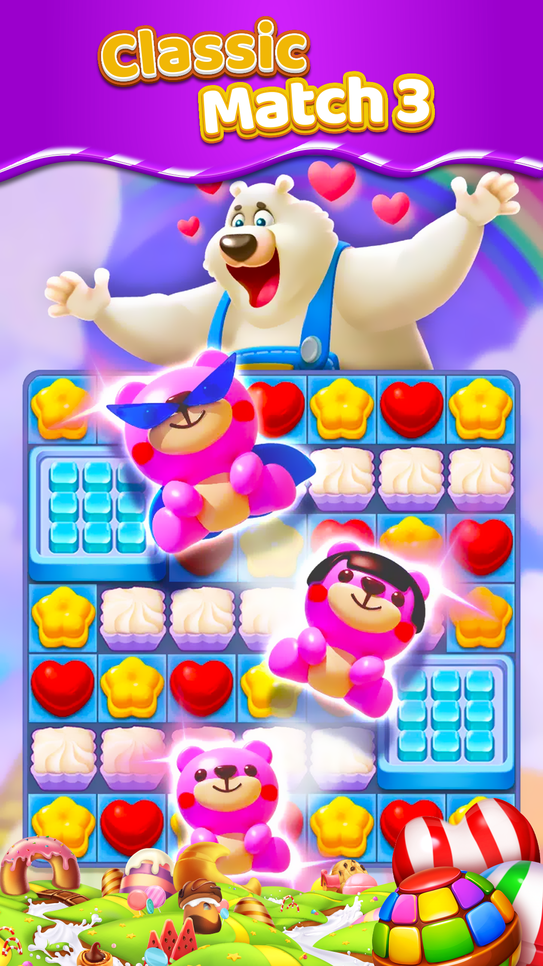 Candy Match 3: Sweet World Game Screenshot