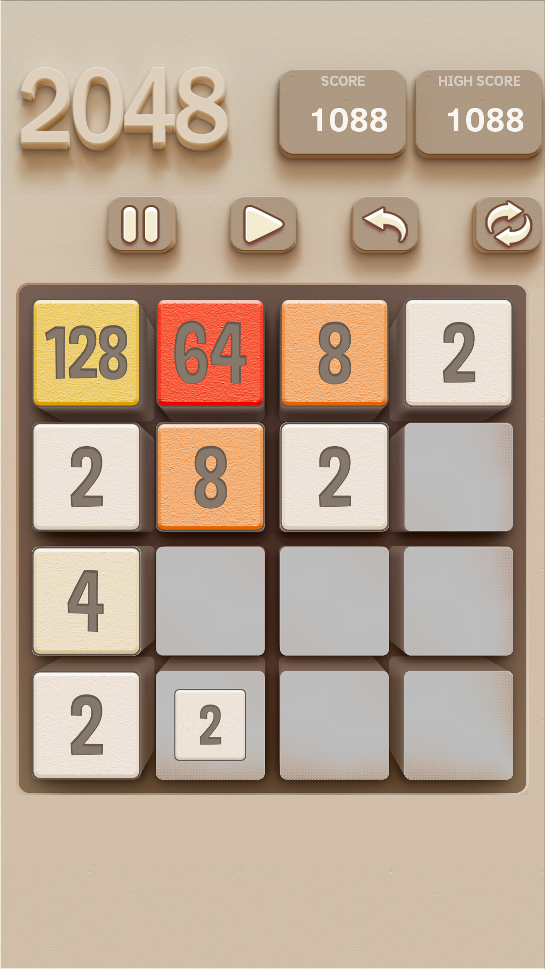 2048 Game Screenshot