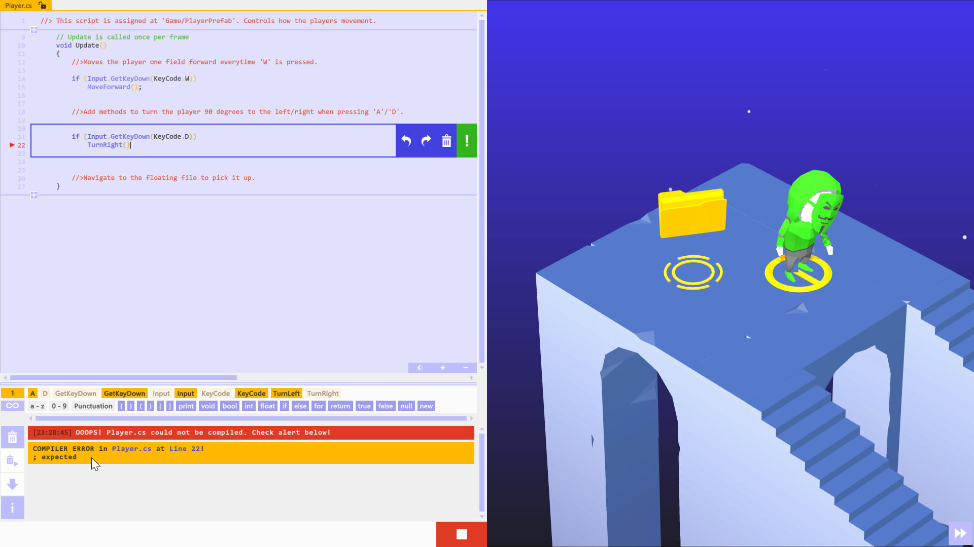 Screenshot 1 of U-Sharp: el juego de aprendizaje de codificación de Unity 