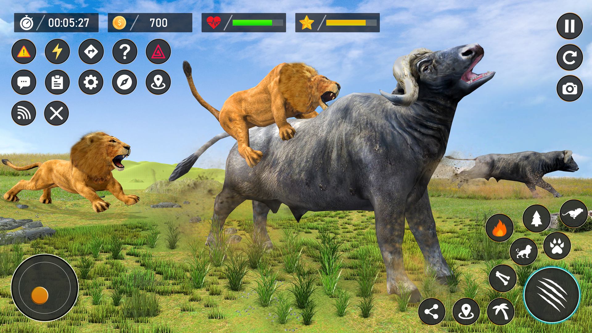 Cuplikan Layar Game Wild Animal Hunting Lion Games