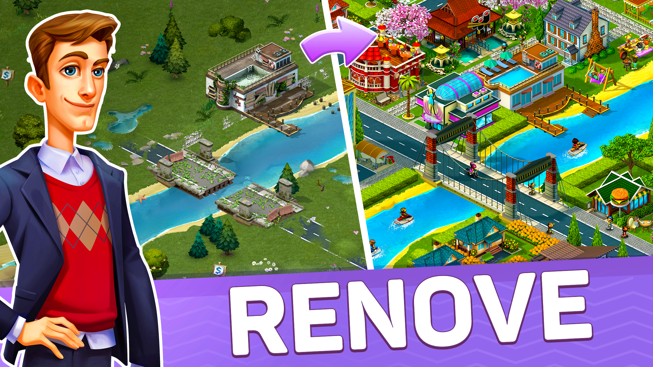 Captura de Tela do Jogo SuperCity: Construa uma histór