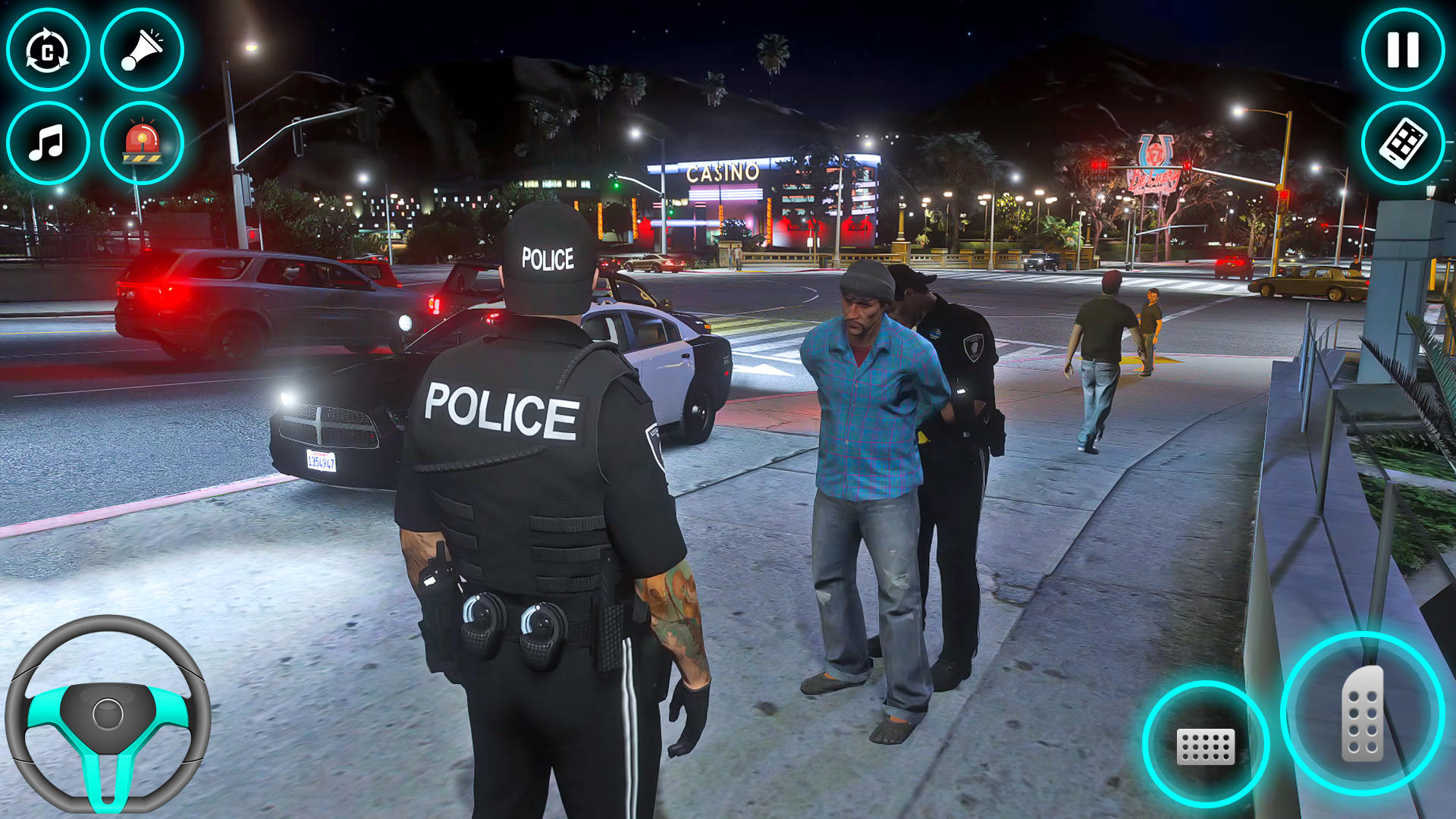 Captura de Tela do Jogo US Police Car Chase Game 2024