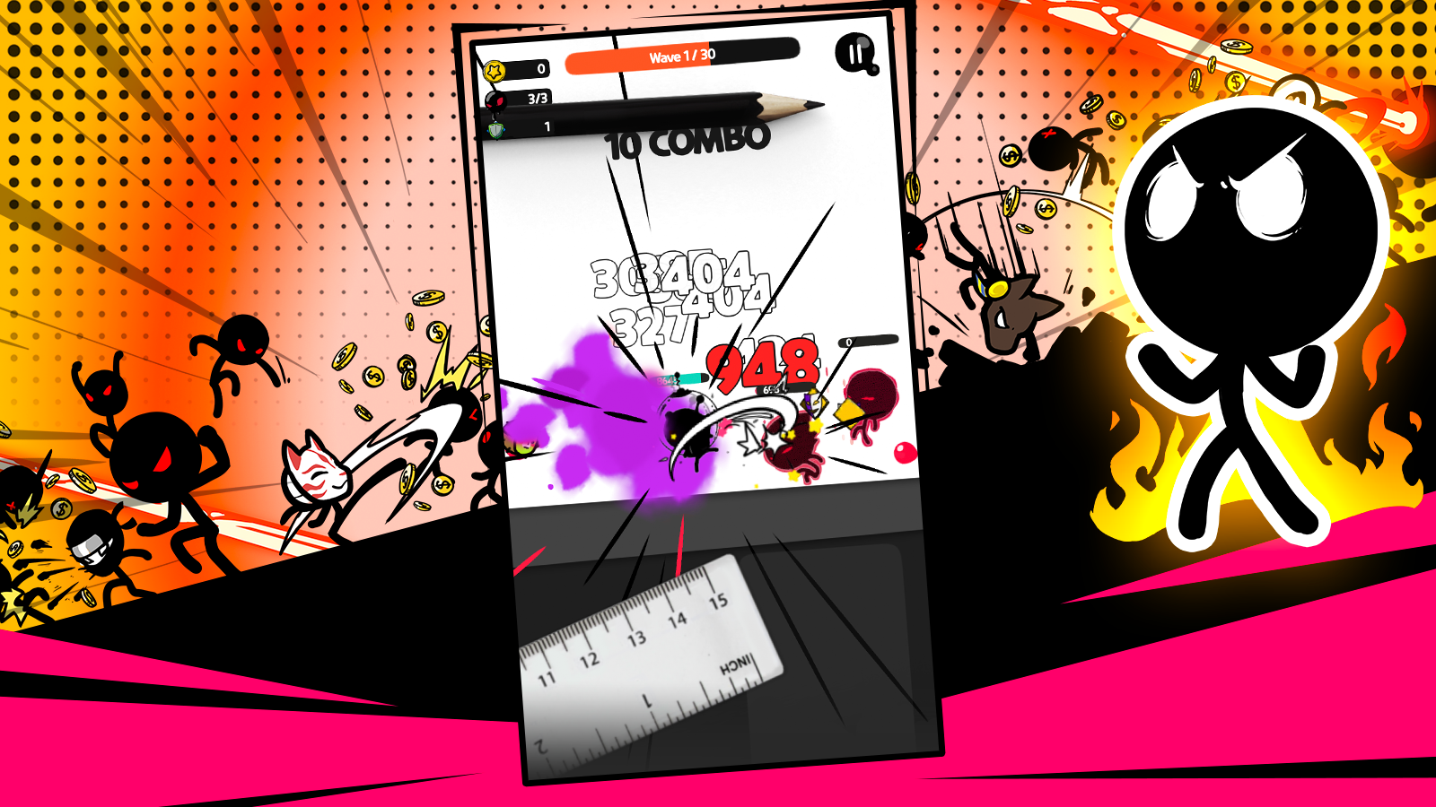 Captura de Tela do Jogo Super Action Hero: Stick Fight