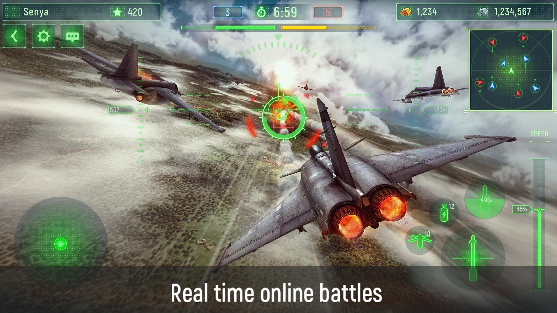 Screenshot 1 of Wings of War: เกมเครื่องบิน 3.31.4
