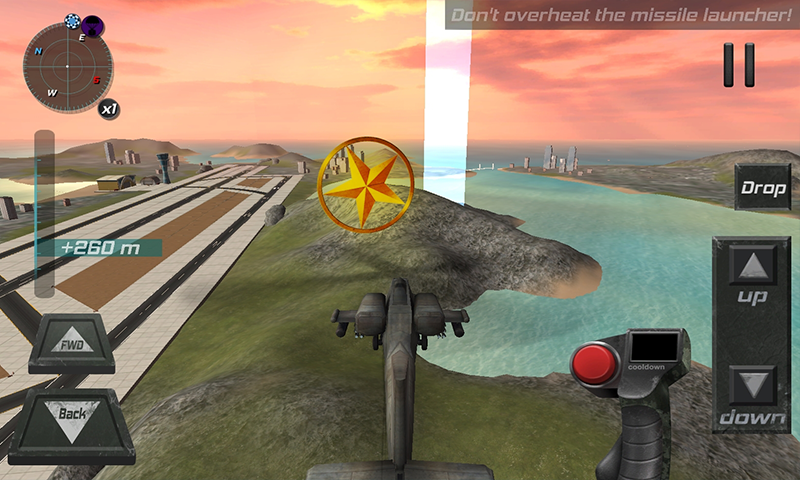 Captura de Tela do Jogo Helicóptero 3D simulador vôo 2