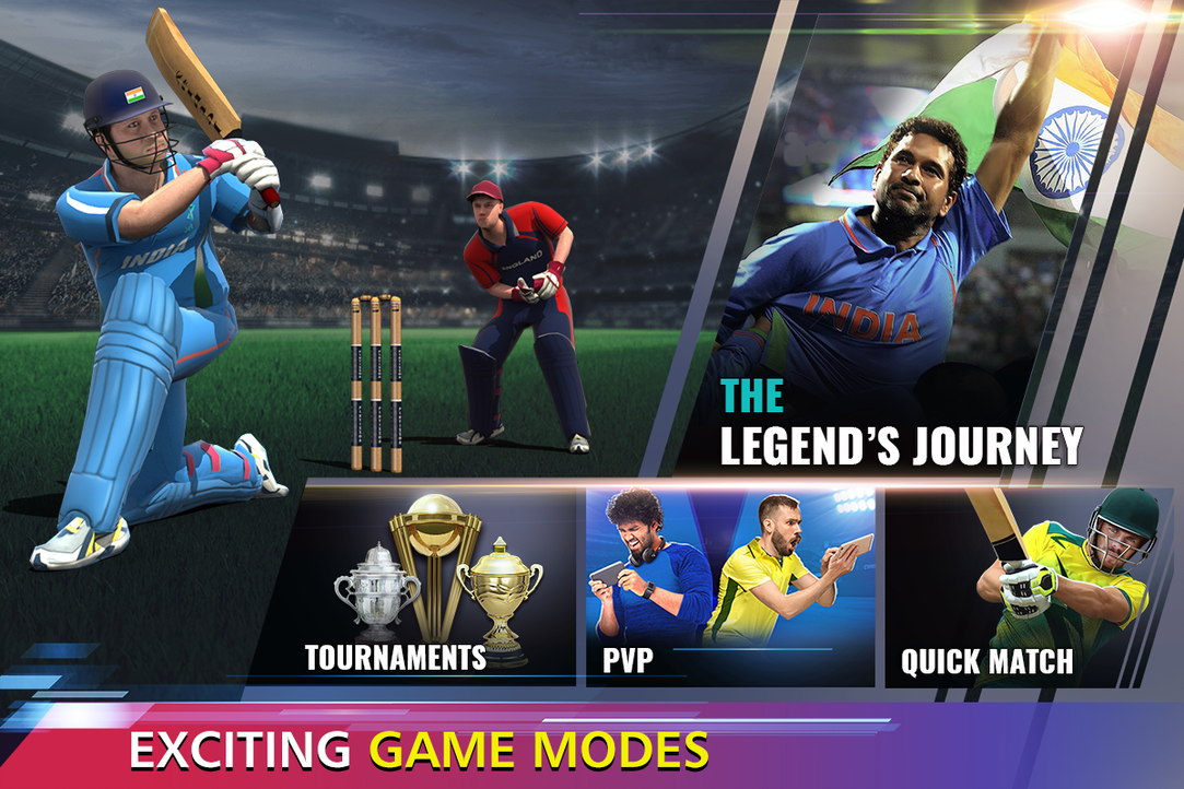 Sachin Saga Cricket Champions Game Screenshot