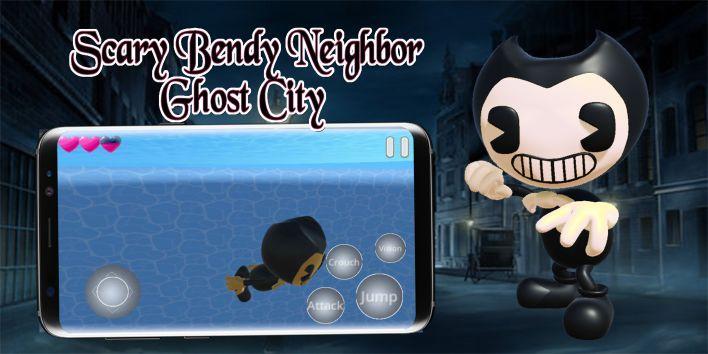 Scary Bendy Neighbor : Ghost City 게임 스크린 샷