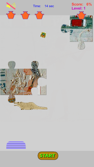 Egypt Art Breakout Puzzle Game Screenshot