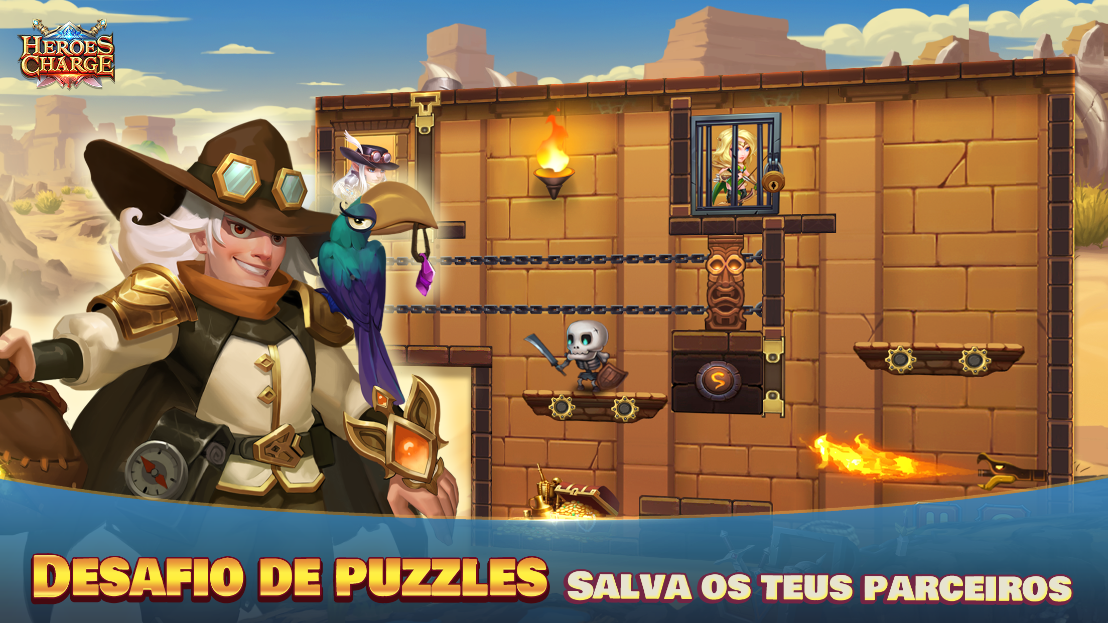 Captura de Tela do Jogo Heroes Charge