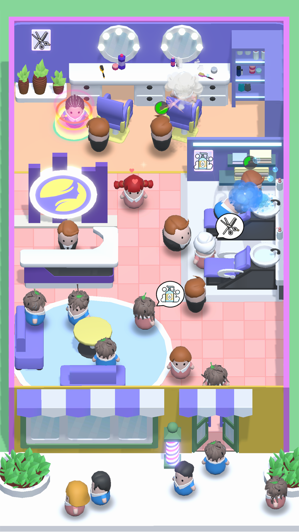 Idle Barber Shop Game Screenshot