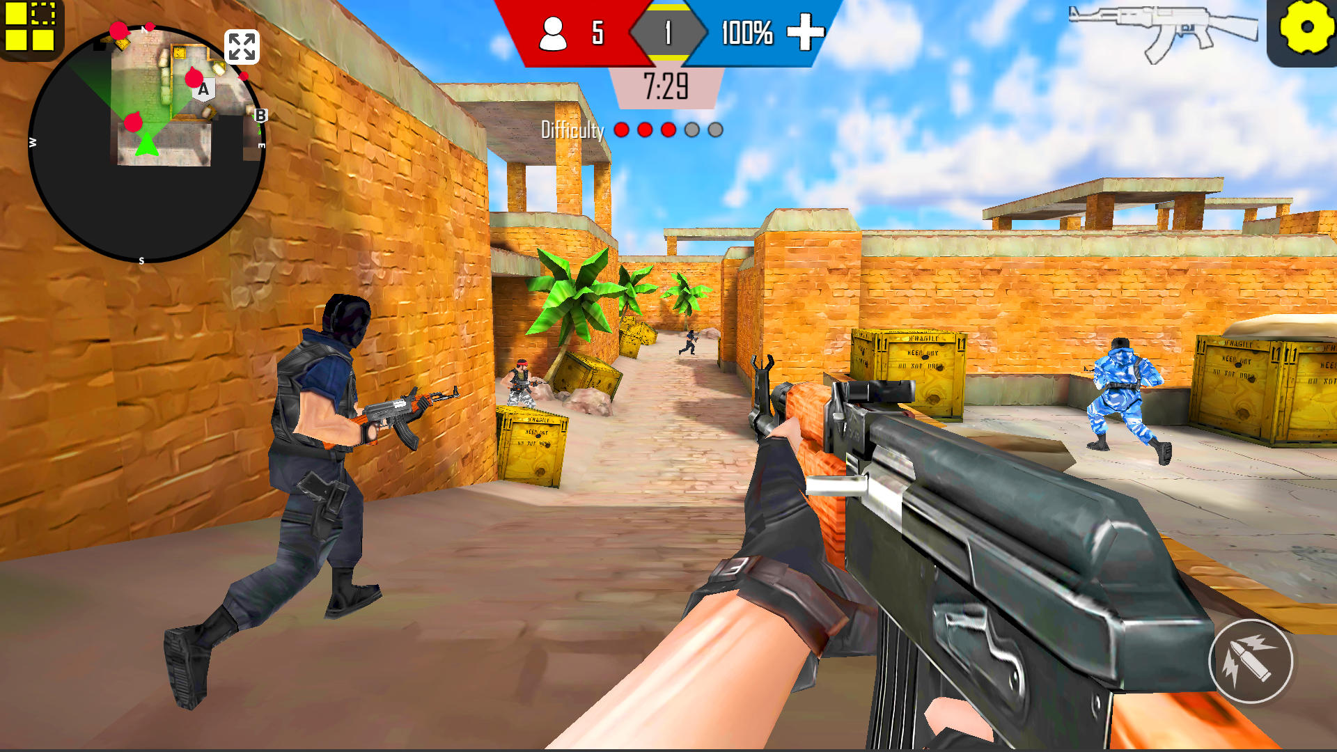 Screenshot 1 of Komando Kaunter Pengganas: Menembak Senjata 
