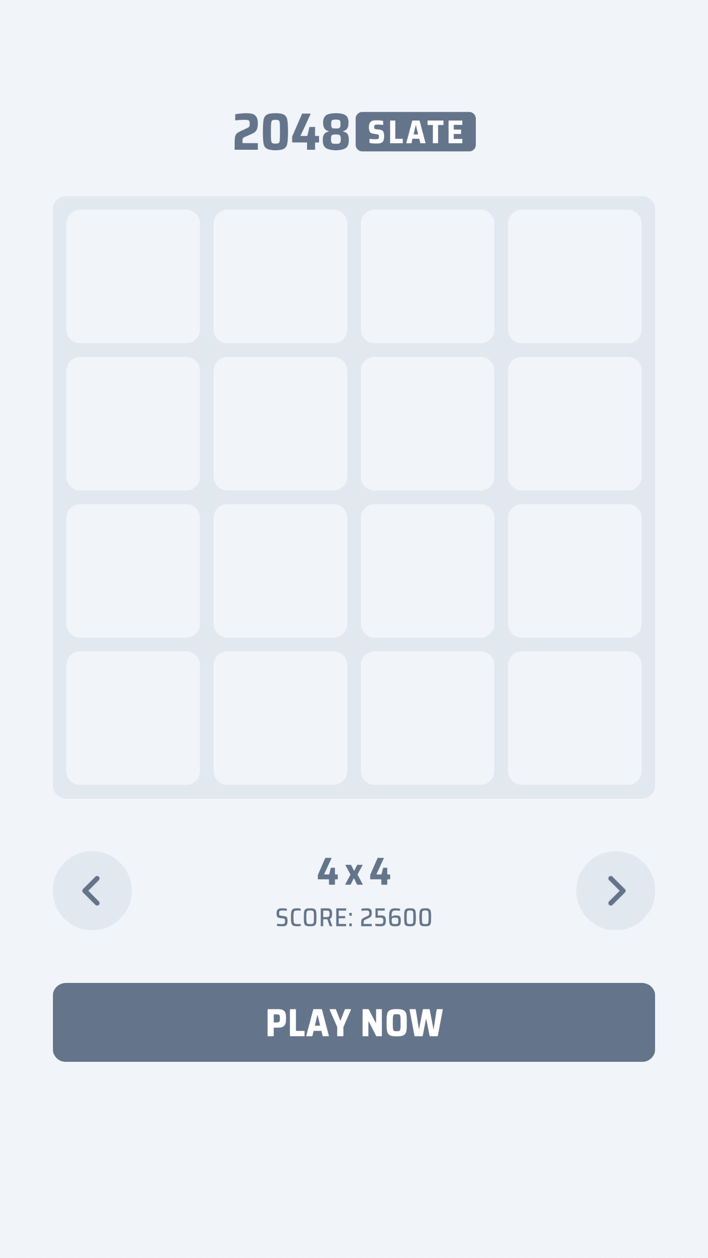 2048: Slate Edition Game Screenshot