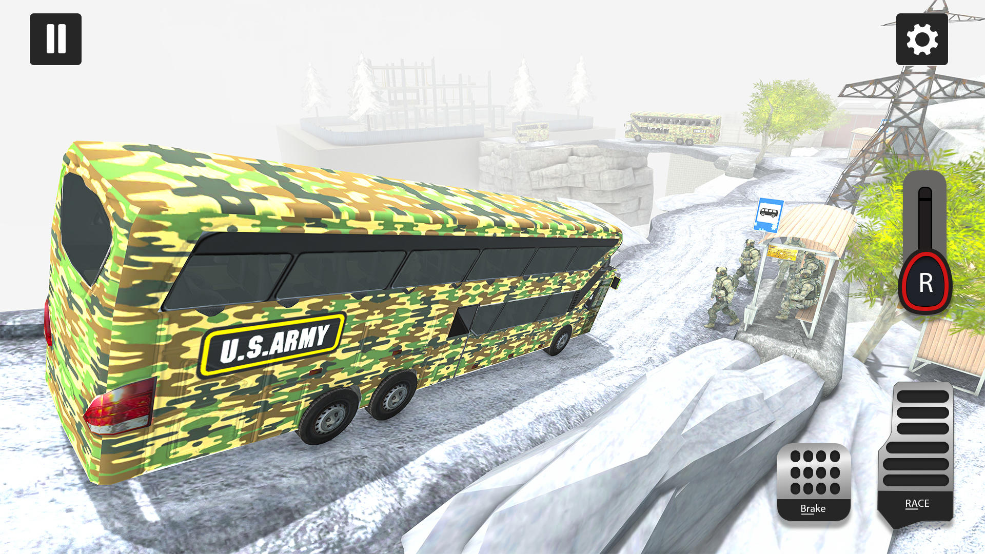 Screenshot of Army Bus Simulator - Bus Games