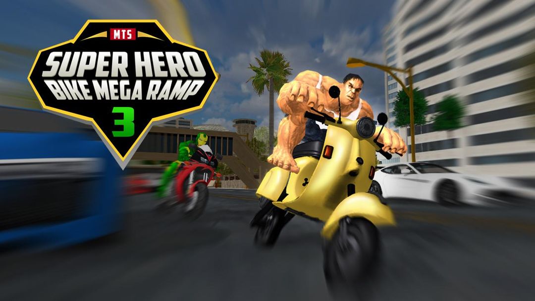 Screenshot of Super Hero Bike Mega Ramp 3