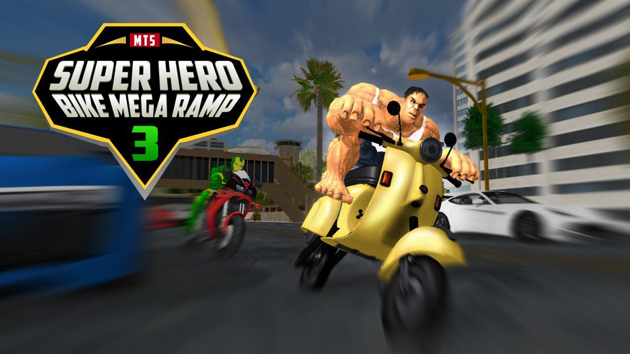 Super Hero Bike Mega Ramp 3 게임 스크린샷