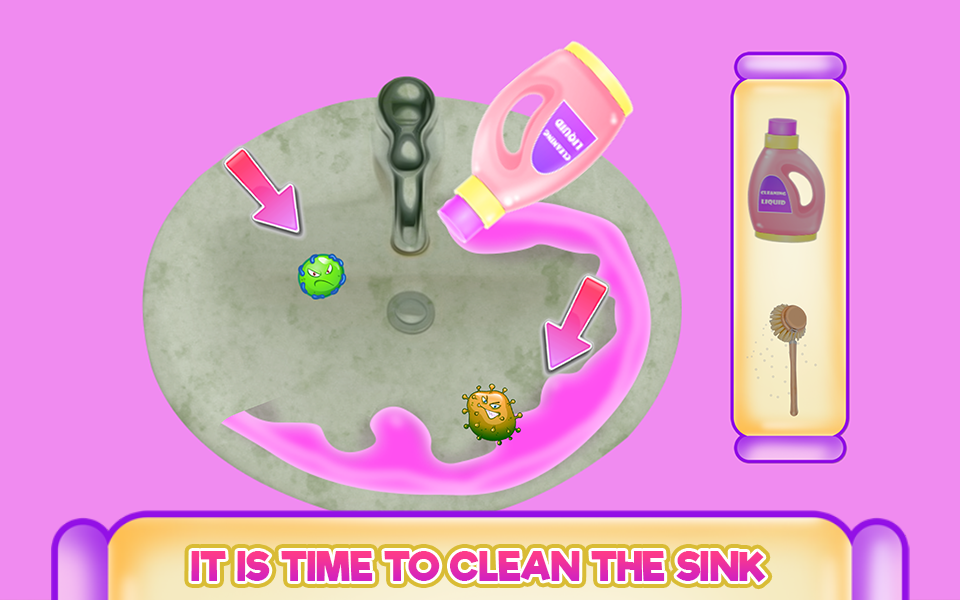 Скриншот игры Kindergarten House Cleaning