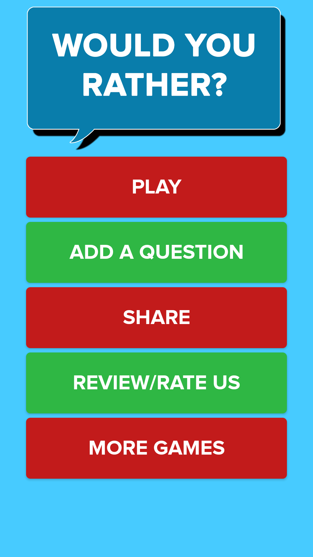 Would You Rather? Game Screenshot