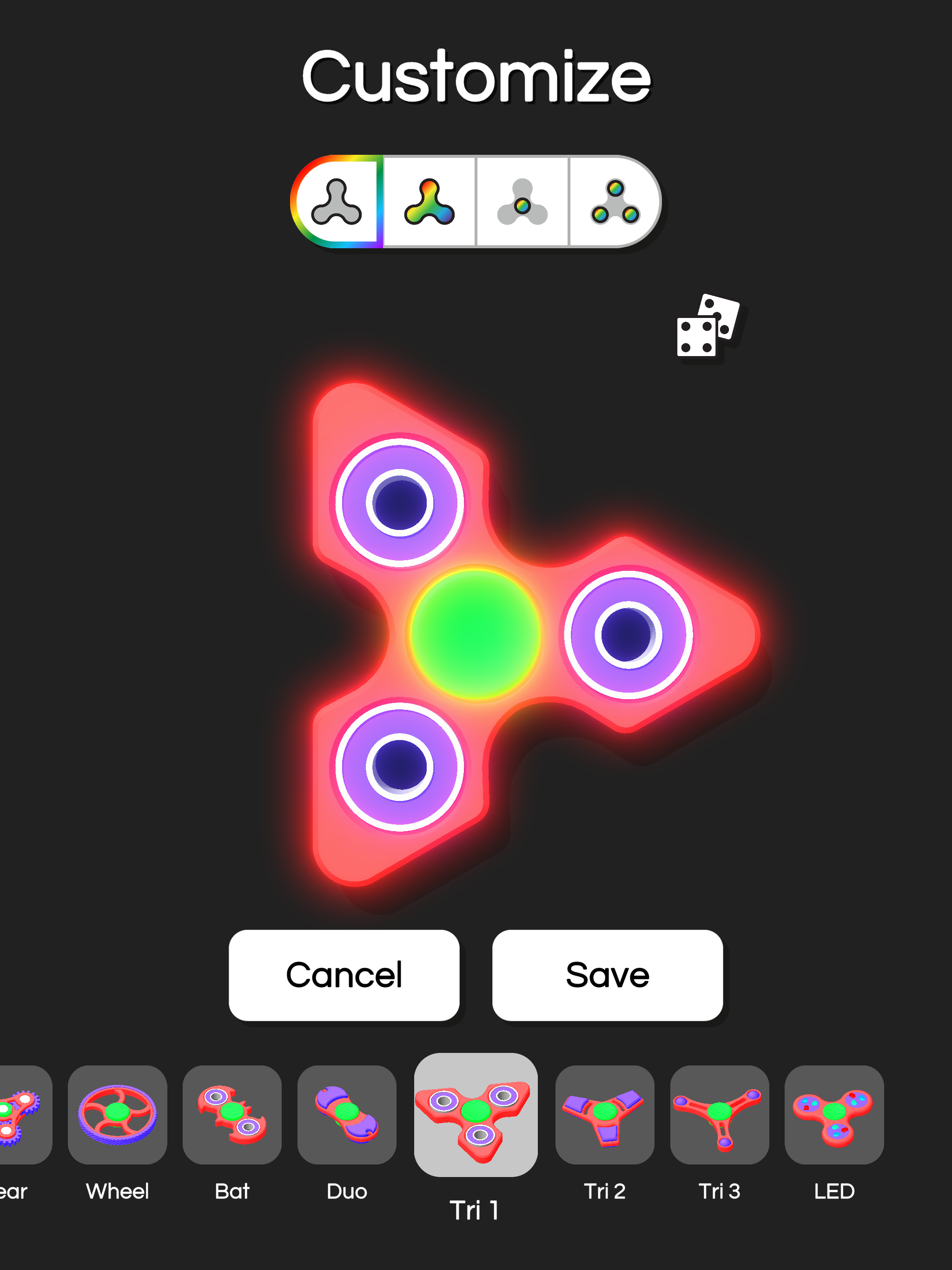 Fidget Spinner Designer 3D Game Screenshot