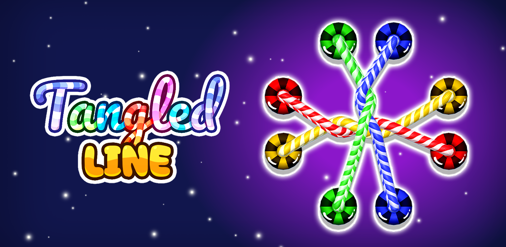 Captura de Tela do Vídeo de Tangled Line-Knot Untie Puzzle