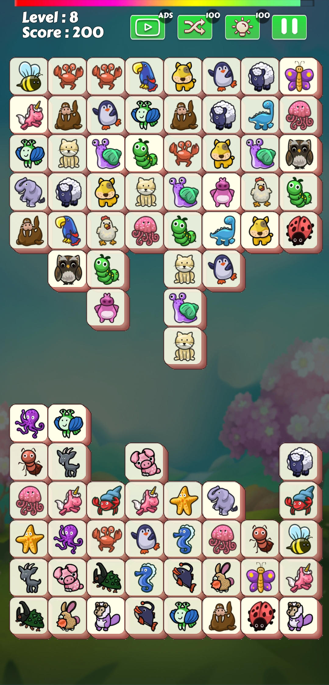 Animal Tiles Connect Game Screenshot