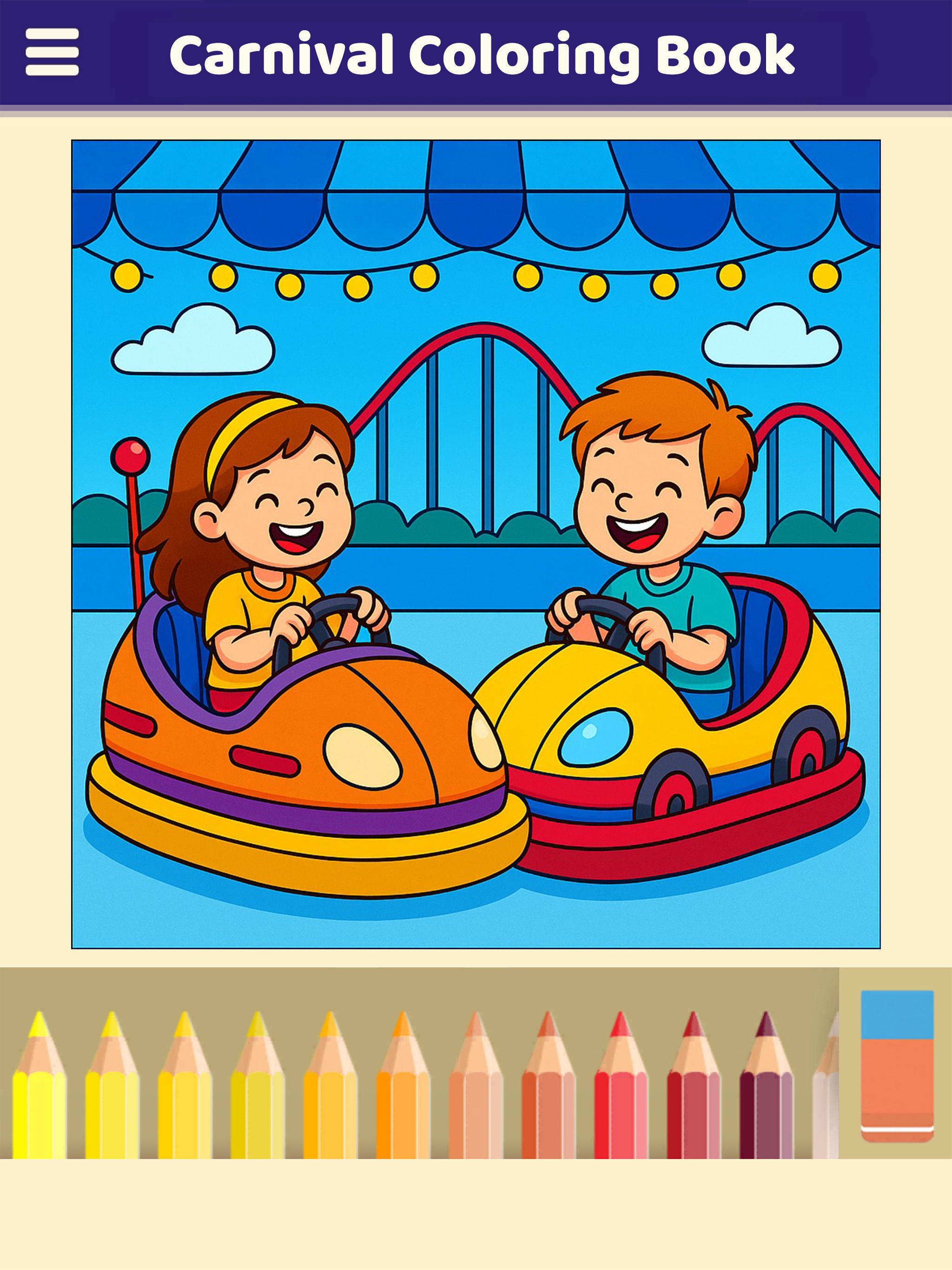 Carnival Coloring Book Game Screenshot