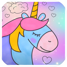 Meninas do jogo de colorir unicórnio versão móvel andróide iOS apk