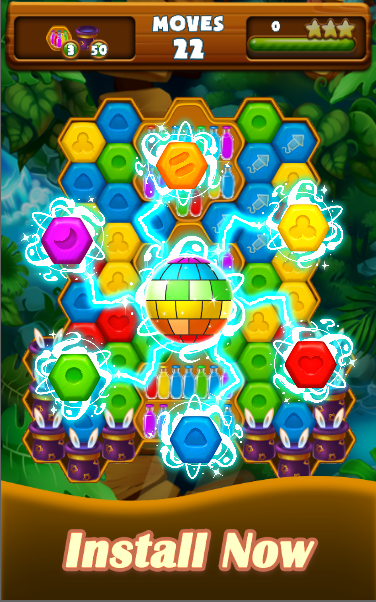 Hexa Blast 게임 스크린샷