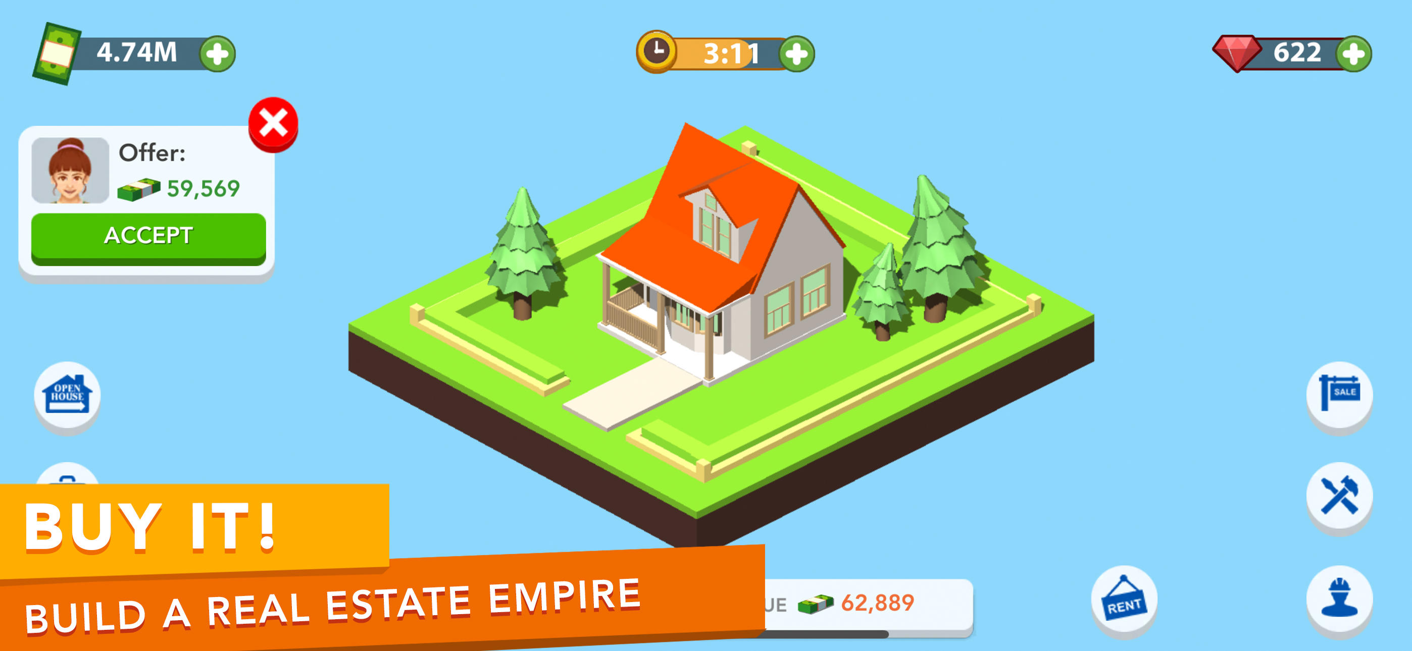 FlippIt! - House Flipping Game ภาพหน้าจอเกม