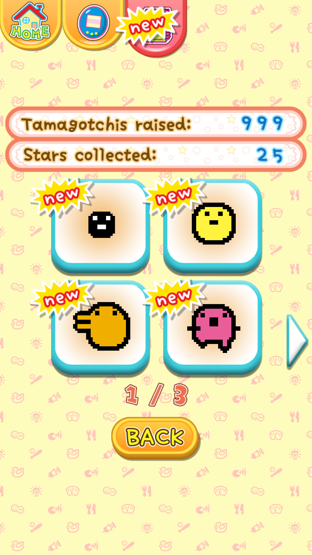 Tamagotchi Classic - Gen1 Game Screenshot