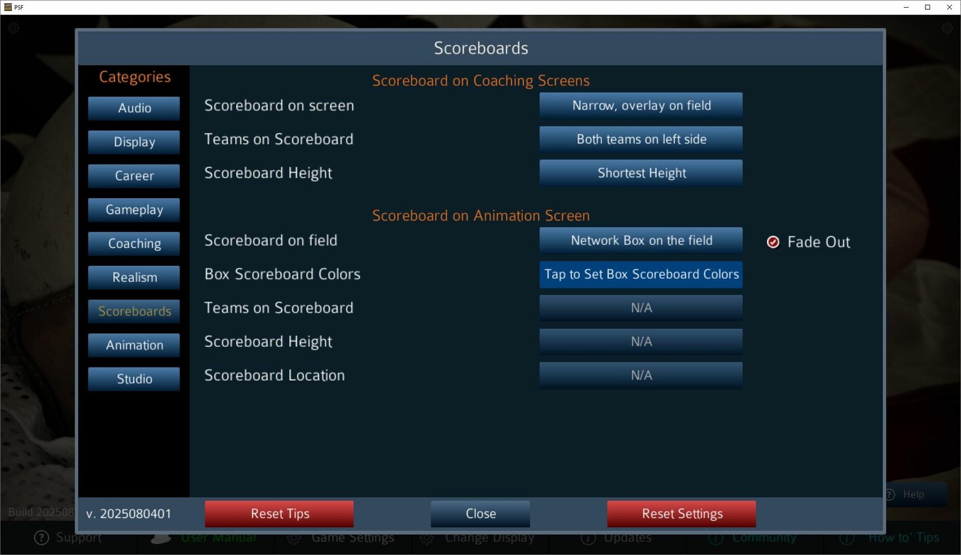 Pro Strategy Football 2025 Game Screenshot