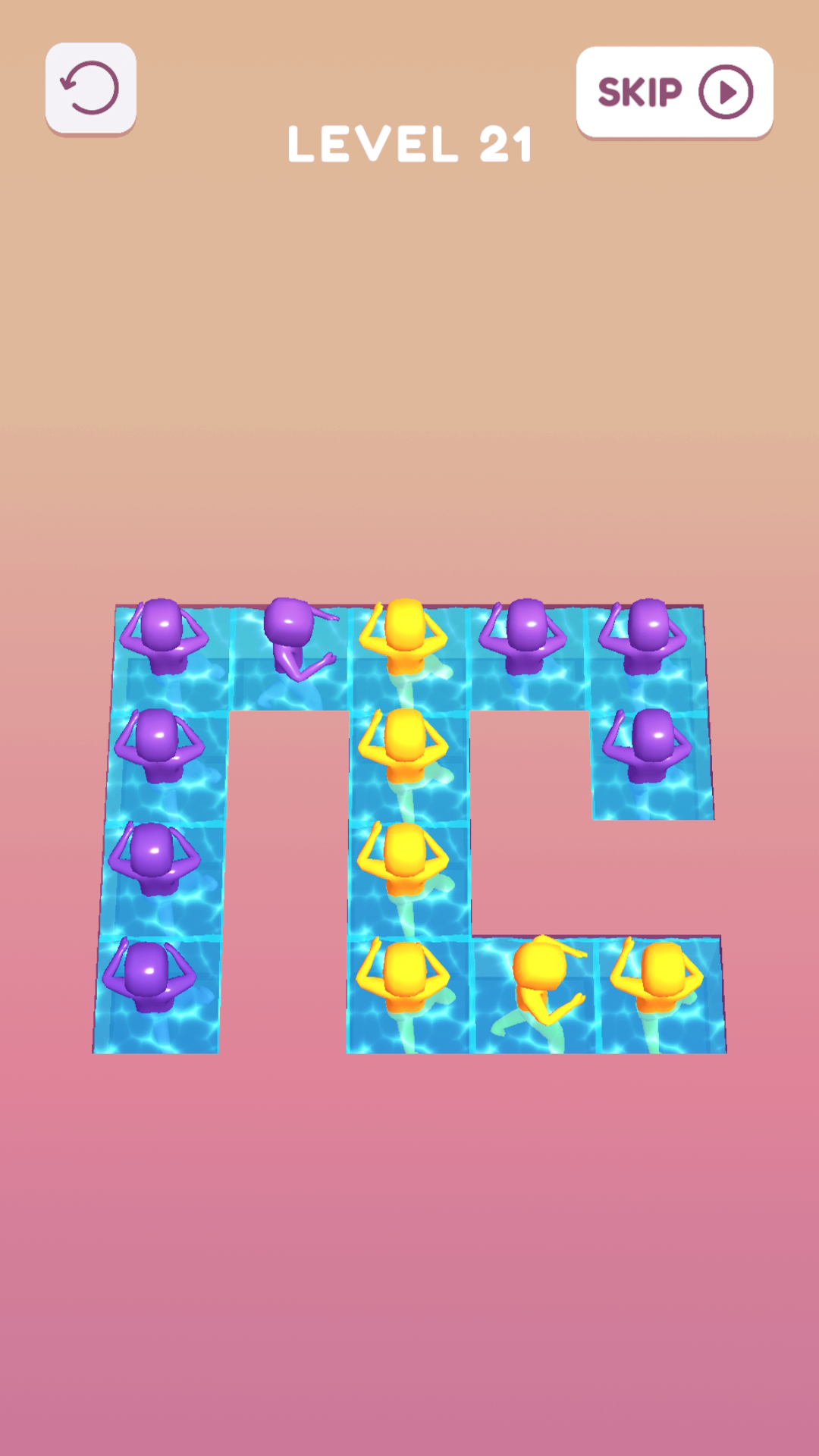 Swim Sort - Color Merge Puzzle Game Screenshot
