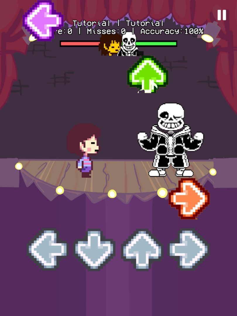 Screenshot of Undertale but FNF gameplay