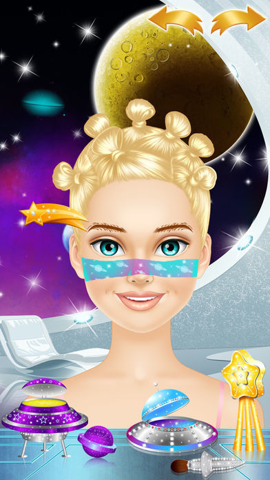 外層空間女孩沙龍 - 化妝和禮服遊戲的女孩和孩子們 screenshot game