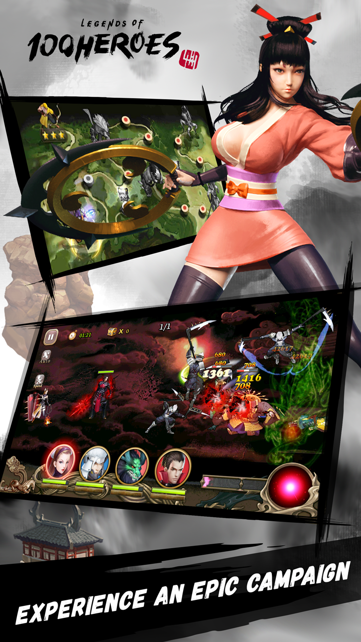 Cuplikan Layar Game Legends of 100 Heroes