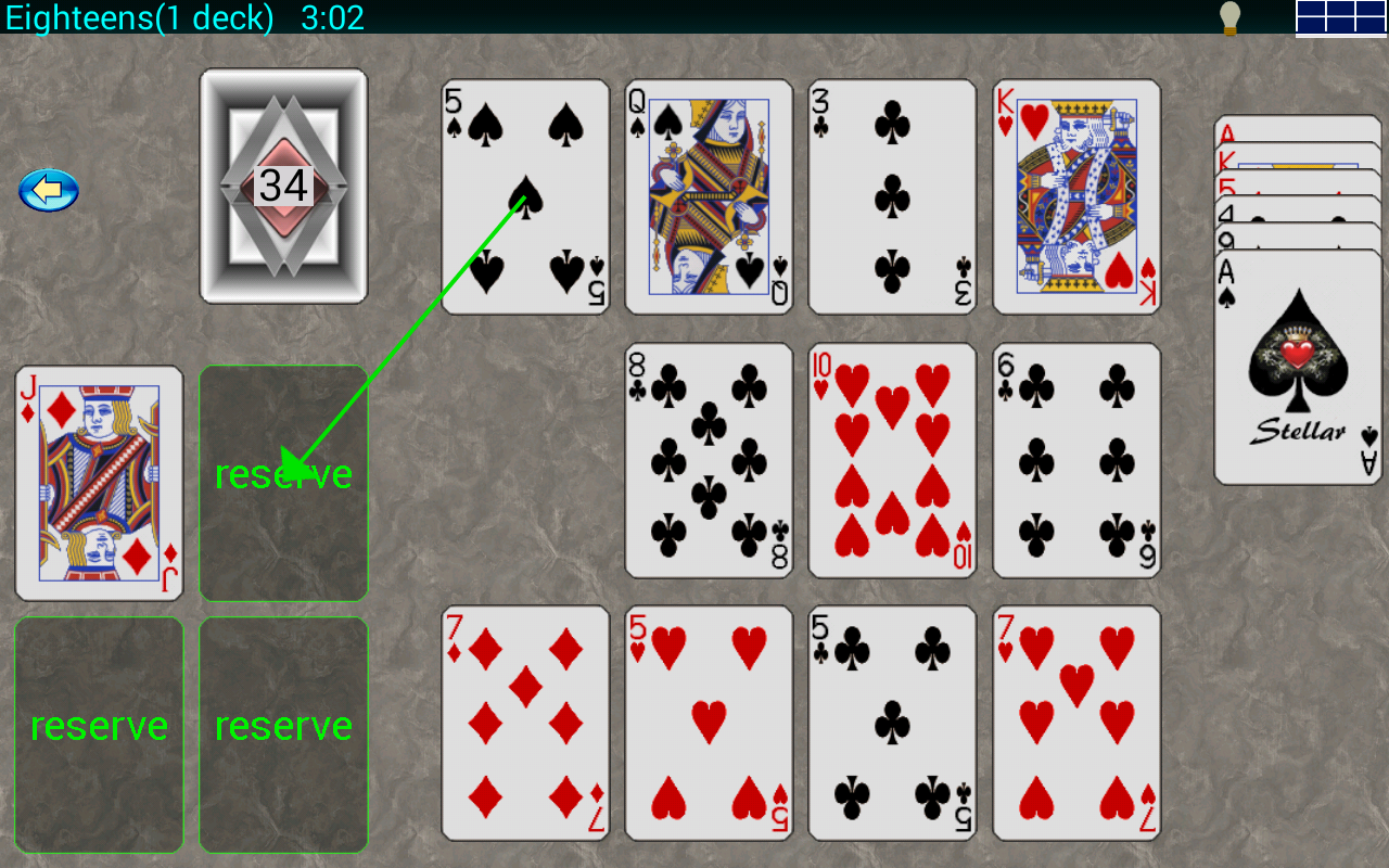 Stellar Solitaire Game Screenshot
