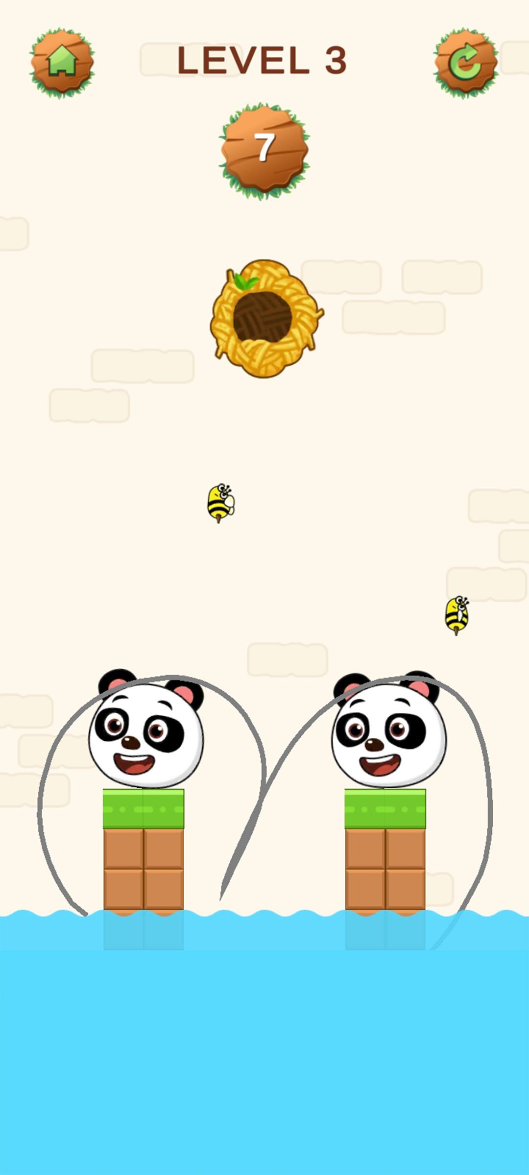 Panda Kawaii : Draw To Rescue Game Screenshot