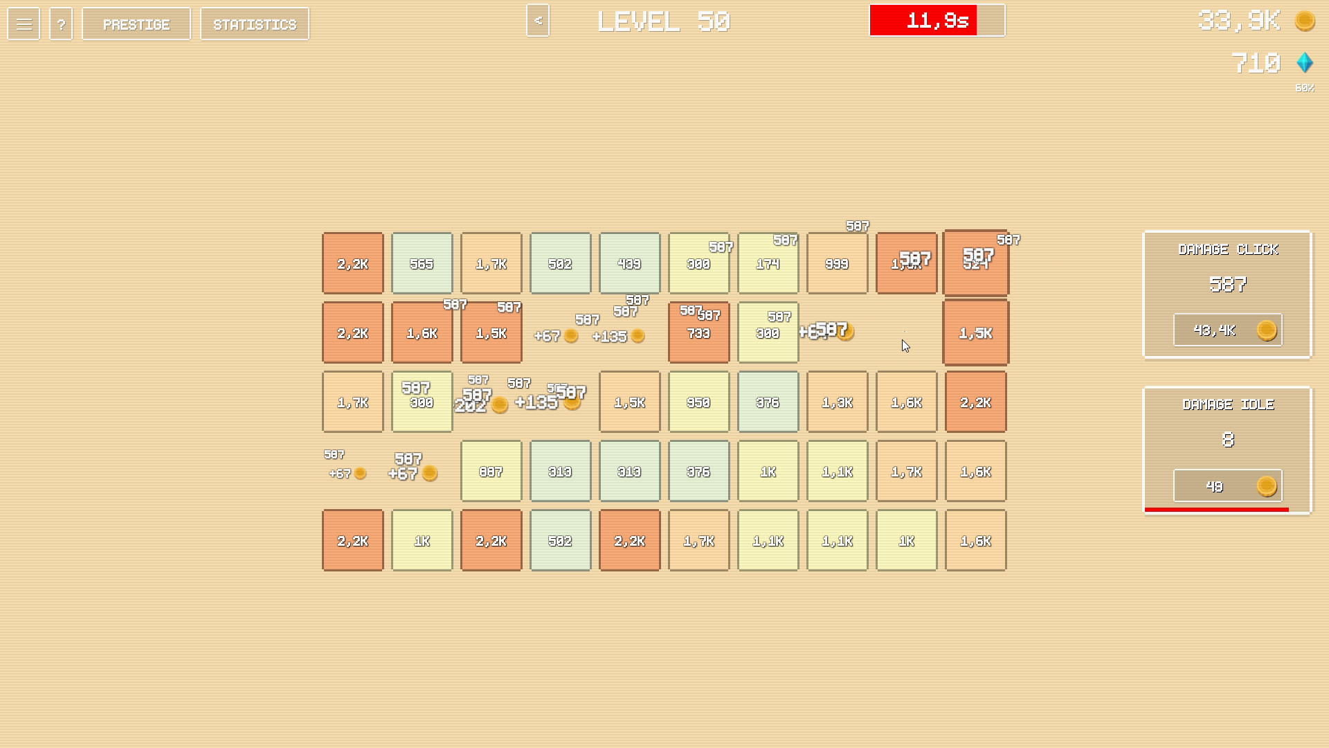 Idle Blocks Game Screenshot