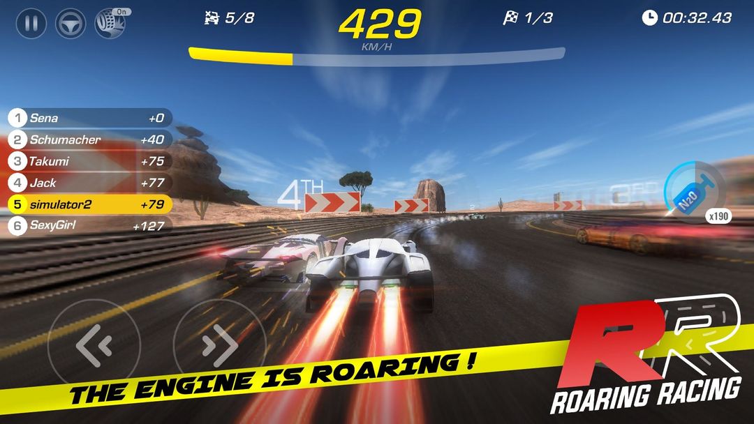Screenshot of Roaring Racing